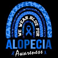 Hair Loss Areata Blue Lopecia Awareness Gift Flat Bill Trucker Hat