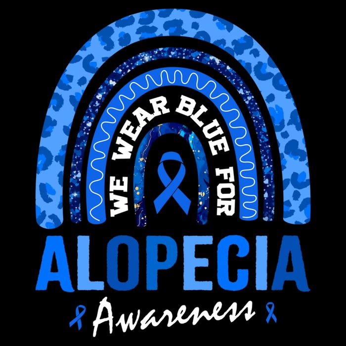 Hair Loss Areata Blue Lopecia Awareness Gift Flat Bill Trucker Hat