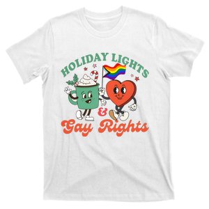 Holiday Lights And Gay Rights Lgbtq Pride Christmas T-Shirt