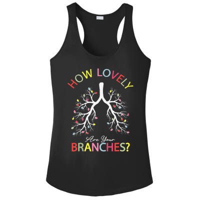 How Lovely Are Your Branches Xmas Lung Christmas Pajamas Ladies PosiCharge Competitor Racerback Tank