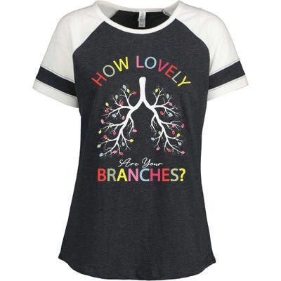 How Lovely Are Your Branches Xmas Lung Christmas Pajamas Enza Ladies Jersey Colorblock Tee