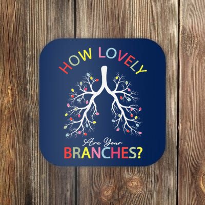 How Lovely Are Your Branches Xmas Lung Christmas Pajamas Coaster