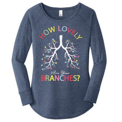 How Lovely Are Your Branches Xmas Lung Christmas Pajamas Women's Perfect Tri Tunic Long Sleeve Shirt