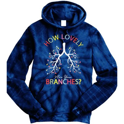 How Lovely Are Your Branches Xmas Lung Christmas Pajamas Tie Dye Hoodie