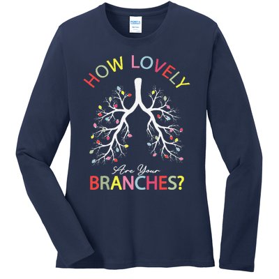 How Lovely Are Your Branches Xmas Lung Christmas Pajamas Ladies Long Sleeve Shirt