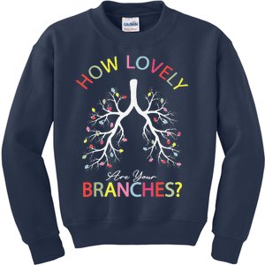 How Lovely Are Your Branches Xmas Lung Christmas Pajamas Kids Sweatshirt