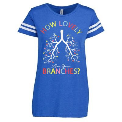 How Lovely Are Your Branches Xmas Lung Christmas Pajamas Enza Ladies Jersey Football T-Shirt