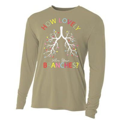 How Lovely Are Your Branches Xmas Lung Christmas Pajamas Cooling Performance Long Sleeve Crew