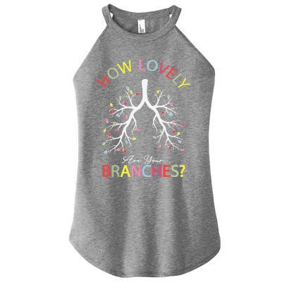 How Lovely Are Your Branches Xmas Lung Christmas Pajamas Women's Perfect Tri Rocker Tank