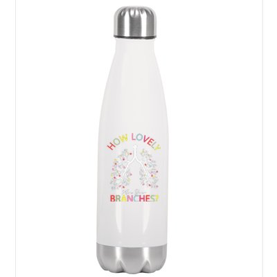 How Lovely Are Your Branches Xmas Lung Christmas Pajamas Stainless Steel Insulated Water Bottle