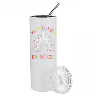 How Lovely Are Your Branches Xmas Lung Christmas Pajamas Stainless Steel Tumbler