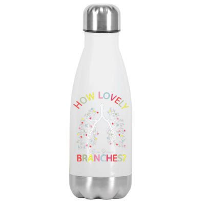 How Lovely Are Your Branches Xmas Lung Christmas Pajamas Stainless Steel Insulated Water Bottle