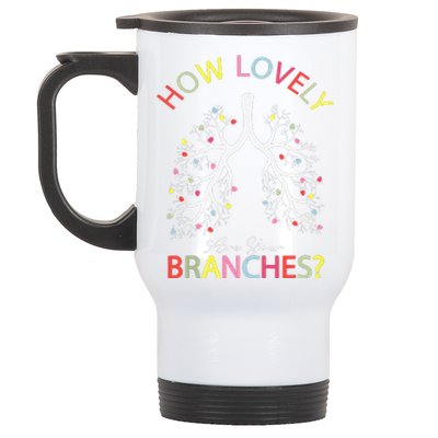 How Lovely Are Your Branches Xmas Lung Christmas Pajamas Stainless Steel Travel Mug