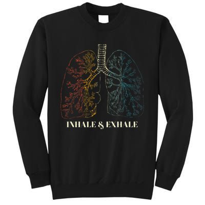 Human Lungs Anatomy Inhale Oxygen And Exhale Carbon Dioxide Sweatshirt