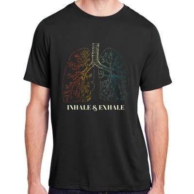 Human Lungs Anatomy Inhale Oxygen And Exhale Carbon Dioxide Adult ChromaSoft Performance T-Shirt