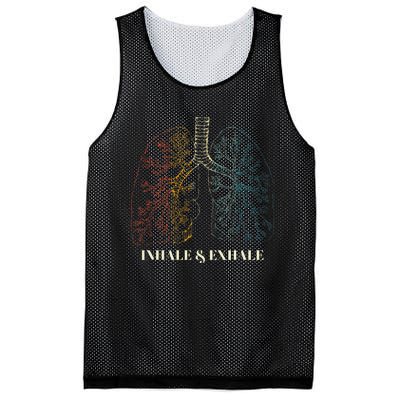 Human Lungs Anatomy Inhale Oxygen And Exhale Carbon Dioxide Mesh Reversible Basketball Jersey Tank