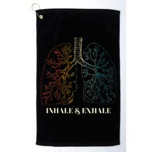 Human Lungs Anatomy Inhale Oxygen And Exhale Carbon Dioxide Platinum Collection Golf Towel