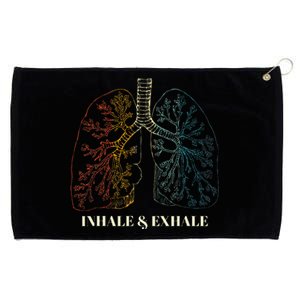 Human Lungs Anatomy Inhale Oxygen And Exhale Carbon Dioxide Grommeted Golf Towel