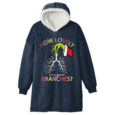 How Lovely Are Your Branches Xmas Lung Christmas Pajamas Hooded Wearable Blanket