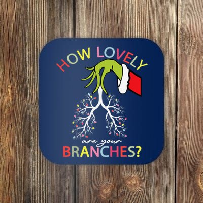 How Lovely Are Your Branches Xmas Lung Christmas Pajamas Coaster