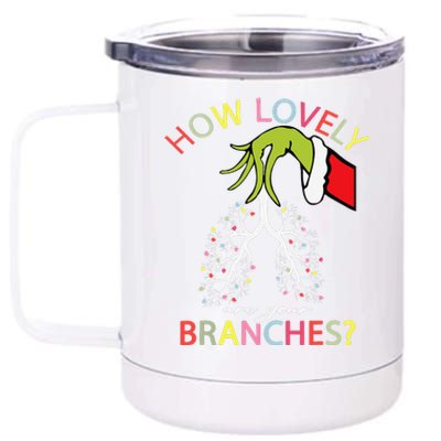 How Lovely Are Your Branches Xmas Lung Christmas Pajamas 12 oz Stainless Steel Tumbler Cup