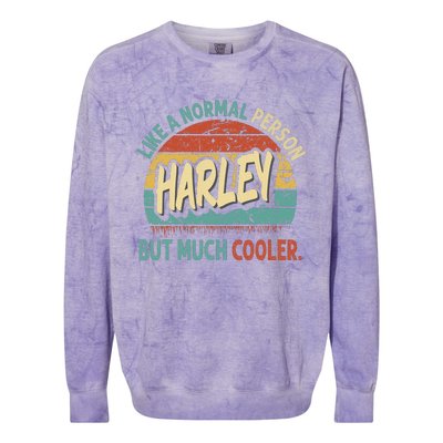 Harley Like A Normal Person But Much Cooler Vintage Colorblast Crewneck Sweatshirt