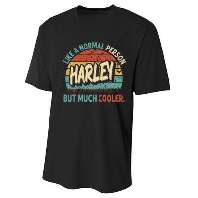 Harley Like A Normal Person But Much Cooler Vintage Performance Sprint T-Shirt