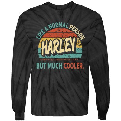 Harley Like A Normal Person But Much Cooler Vintage Tie-Dye Long Sleeve Shirt