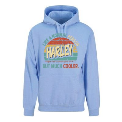 Harley Like A Normal Person But Much Cooler Vintage Unisex Surf Hoodie