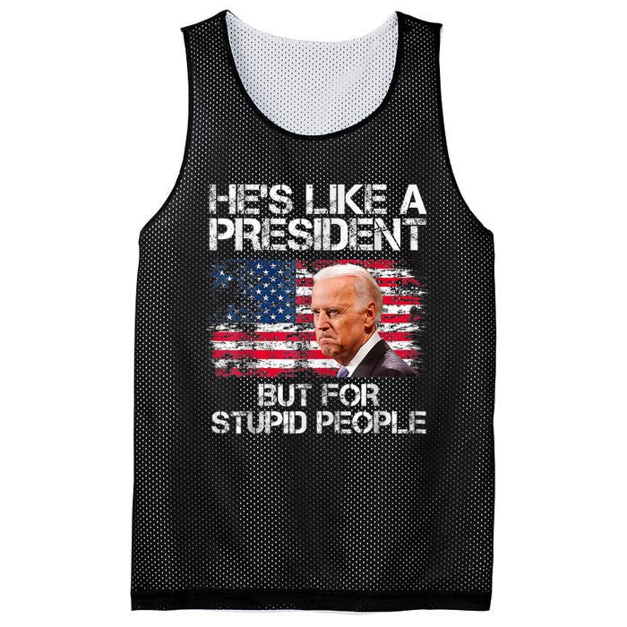 He’s Like A President But For Stupid People Mesh Reversible Basketball Jersey Tank