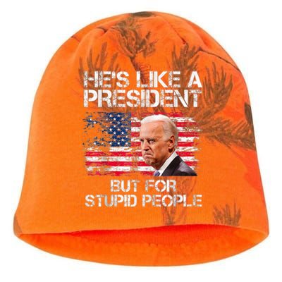 He’s Like A President But For Stupid People Kati - Camo Knit Beanie