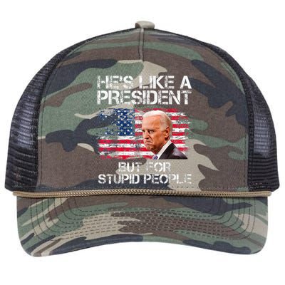 He’s Like A President But For Stupid People Retro Rope Trucker Hat Cap