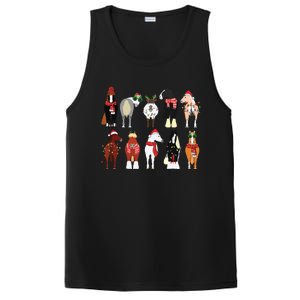 Horse Lover Animal Christmas Farm Animals Funny PosiCharge Competitor Tank