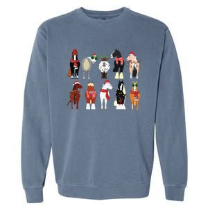 Horse Lover Animal Christmas Farm Animals Funny Garment-Dyed Sweatshirt