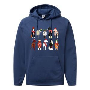 Horse Lover Animal Christmas Farm Animals Funny Performance Fleece Hoodie