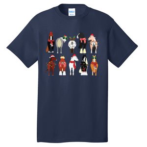 Horse Lover Animal Christmas Farm Animals Funny Tall T-Shirt