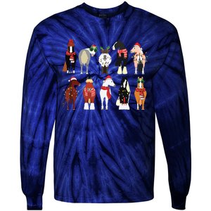 Horse Lover Animal Christmas Farm Animals Funny Tie-Dye Long Sleeve Shirt