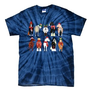 Horse Lover Animal Christmas Farm Animals Funny Tie-Dye T-Shirt