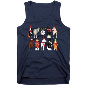 Horse Lover Animal Christmas Farm Animals Funny Tank Top