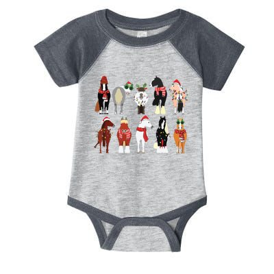 Horse Lover Animal Christmas Farm Animals Funny Infant Baby Jersey Bodysuit