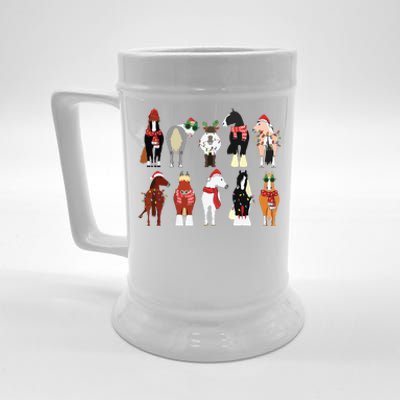 Horse Lover Animal Christmas Farm Animals Funny Beer Stein