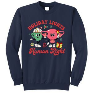 Holiday Lights And Human Rights Christmas Feminist Xmas Sweatshirt