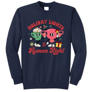 Holiday Lights And Human Rights Christmas Feminist Xmas Tall Sweatshirt