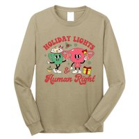 Holiday Lights And Human Rights Christmas Feminist Xmas Long Sleeve Shirt