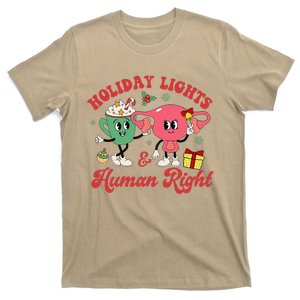 Holiday Lights And Human Rights Christmas Feminist Xmas T-Shirt