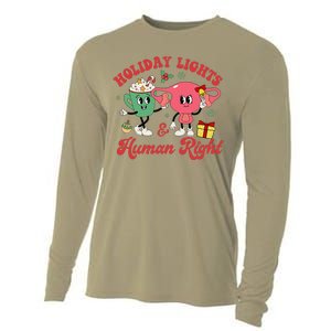 Holiday Lights And Human Rights Christmas Feminist Xmas Cooling Performance Long Sleeve Crew