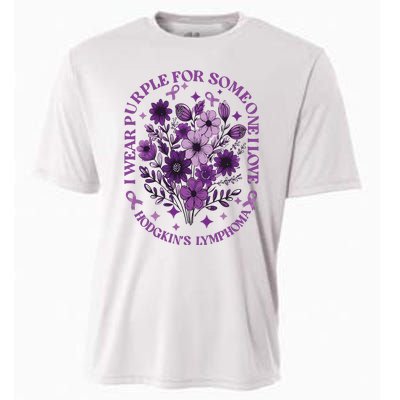 Hodgkin‘S Lymphoma Awareness Wildflower I Wear Purple For Hodgkin‘S Cooling Performance Crew T-Shirt