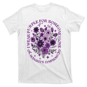 Hodgkin‘S Lymphoma Awareness Wildflower I Wear Purple For Hodgkin‘S T-Shirt