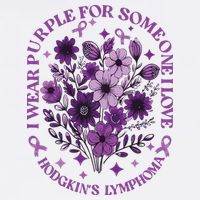 Hodgkin‘S Lymphoma Awareness Wildflower I Wear Purple For Hodgkin‘S Womens Tank Top