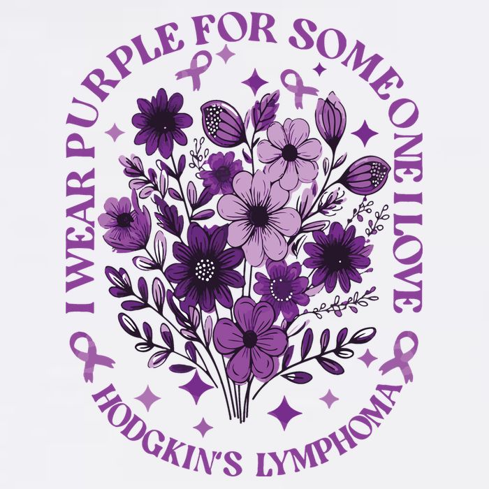 Hodgkin‘S Lymphoma Awareness Wildflower I Wear Purple For Hodgkin‘S Womens Tank Top